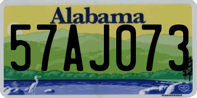 AL license plate 57AJ073