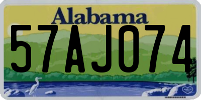AL license plate 57AJ074