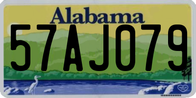 AL license plate 57AJ079