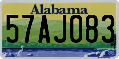 AL license plate 57AJ083