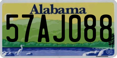 AL license plate 57AJ088