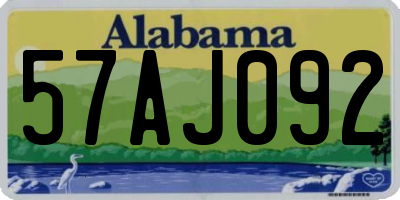 AL license plate 57AJ092