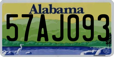 AL license plate 57AJ093