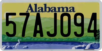 AL license plate 57AJ094