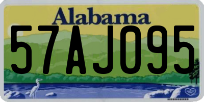 AL license plate 57AJ095