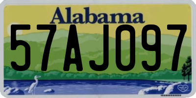 AL license plate 57AJ097