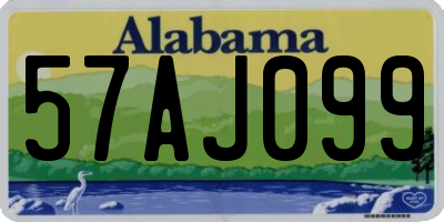 AL license plate 57AJ099