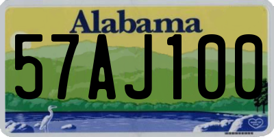 AL license plate 57AJ100