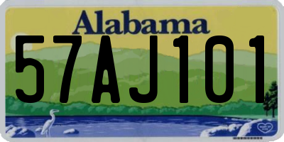 AL license plate 57AJ101