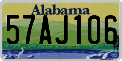 AL license plate 57AJ106