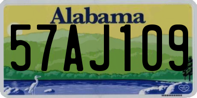 AL license plate 57AJ109