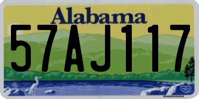 AL license plate 57AJ117