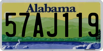 AL license plate 57AJ119
