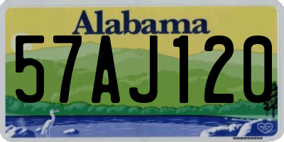 AL license plate 57AJ120