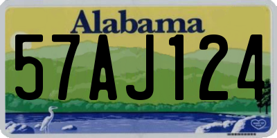 AL license plate 57AJ124