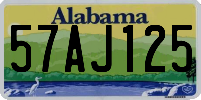 AL license plate 57AJ125