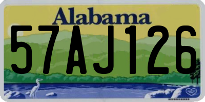 AL license plate 57AJ126