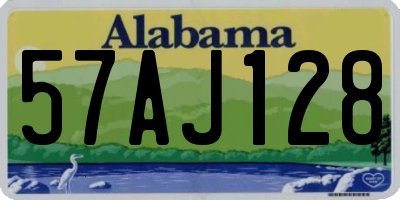 AL license plate 57AJ128