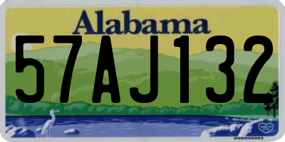 AL license plate 57AJ132