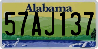 AL license plate 57AJ137