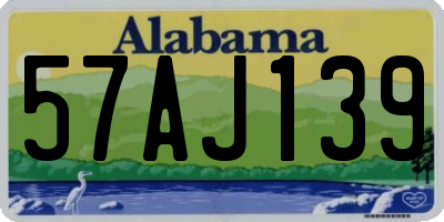 AL license plate 57AJ139