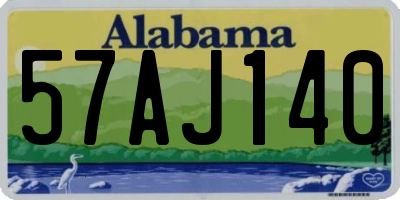 AL license plate 57AJ140