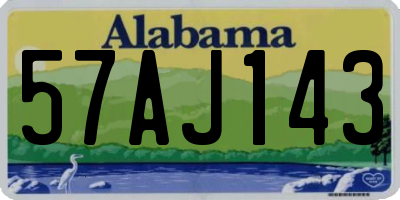 AL license plate 57AJ143