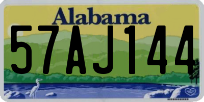 AL license plate 57AJ144