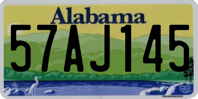 AL license plate 57AJ145