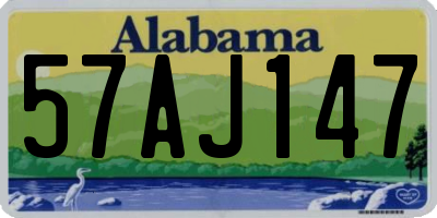 AL license plate 57AJ147