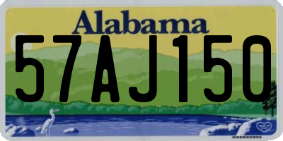 AL license plate 57AJ150