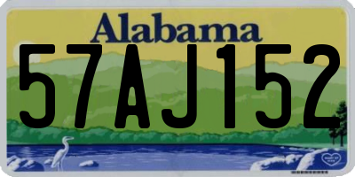 AL license plate 57AJ152