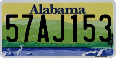 AL license plate 57AJ153
