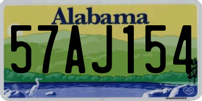 AL license plate 57AJ154