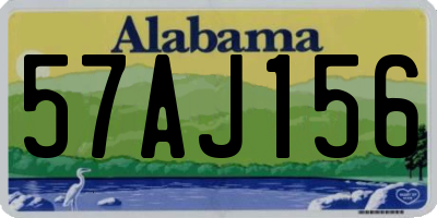 AL license plate 57AJ156