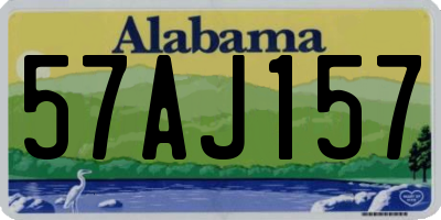 AL license plate 57AJ157