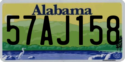 AL license plate 57AJ158