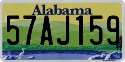 AL license plate 57AJ159