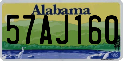 AL license plate 57AJ160