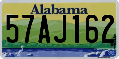 AL license plate 57AJ162