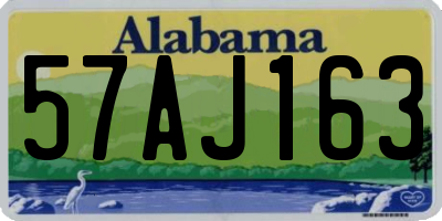 AL license plate 57AJ163