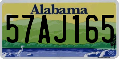 AL license plate 57AJ165