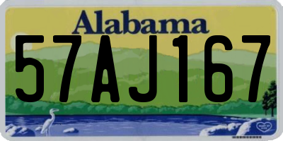 AL license plate 57AJ167