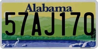 AL license plate 57AJ170