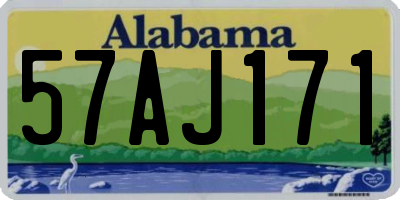 AL license plate 57AJ171