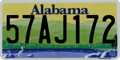 AL license plate 57AJ172
