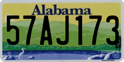 AL license plate 57AJ173