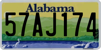 AL license plate 57AJ174