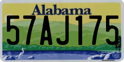 AL license plate 57AJ175