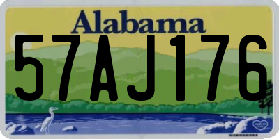 AL license plate 57AJ176